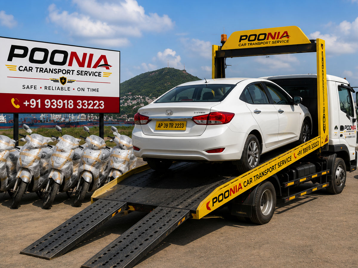 Single car being loaded on a dedicated car carrier